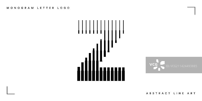 抽象线条艺术字母Z标志图片素材