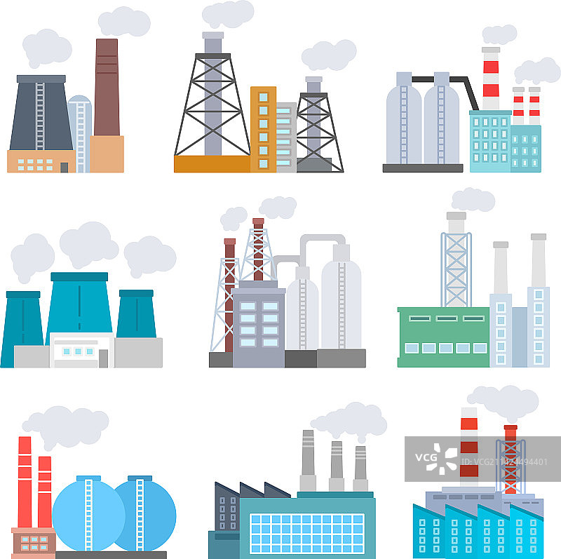 工厂图标工业建筑合集图片素材