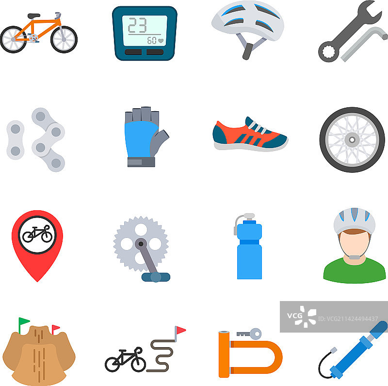 自行车骑行图标合集图片素材
