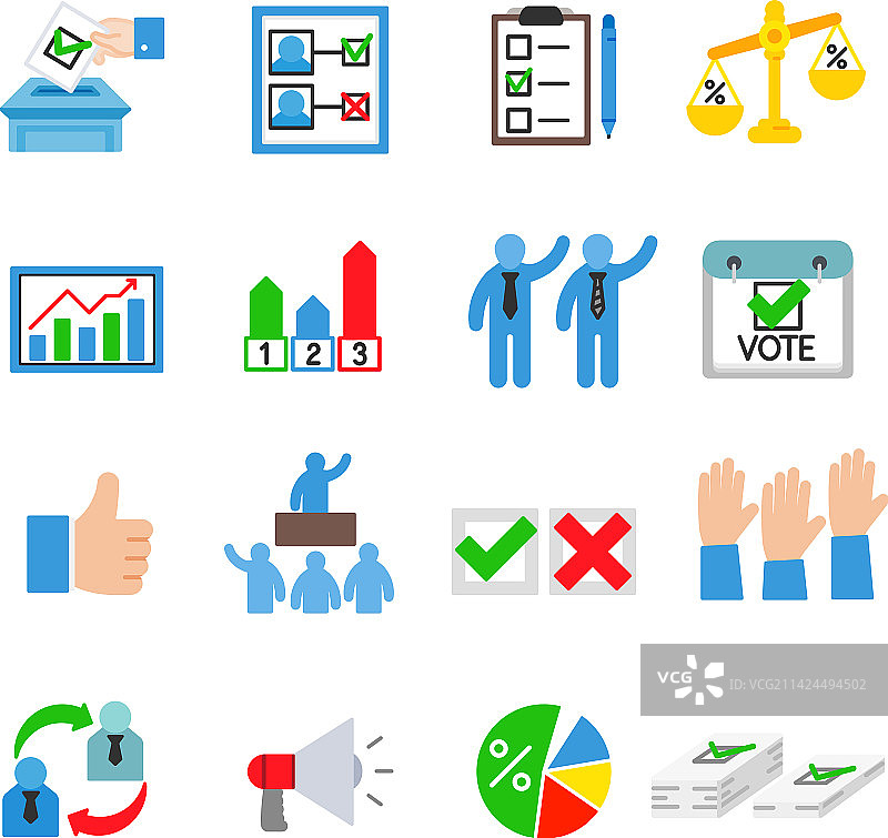 候选人选举和计票图标图片素材