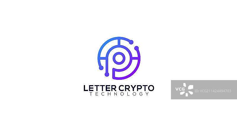 加密货币硬币Logo设计模板图片素材