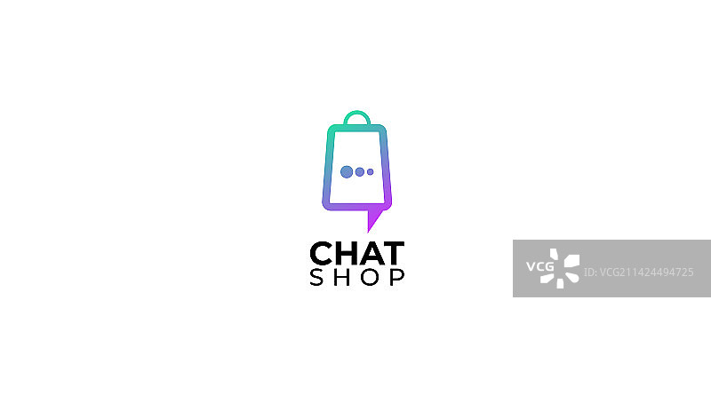 聊天商店Logo设计模板图片素材