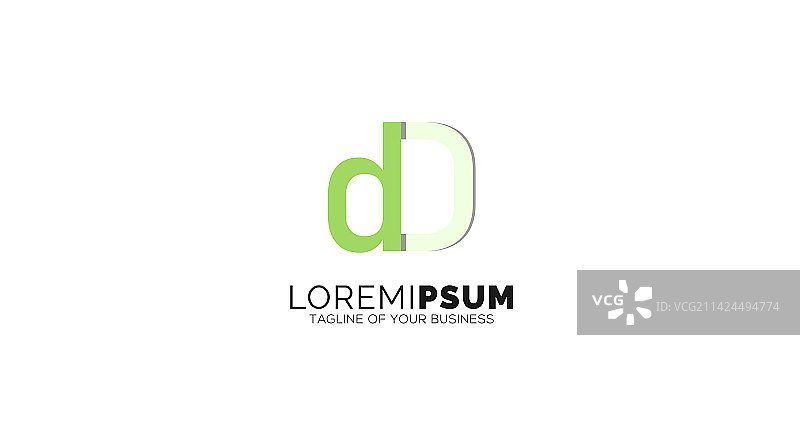 抽象字母D设计模板图片素材