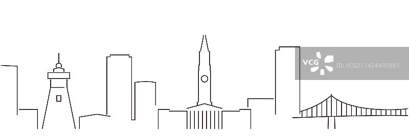 布里斯班简约天际线图片素材