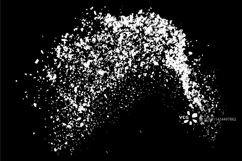 黑色背景上的白色水花飞溅图片素材