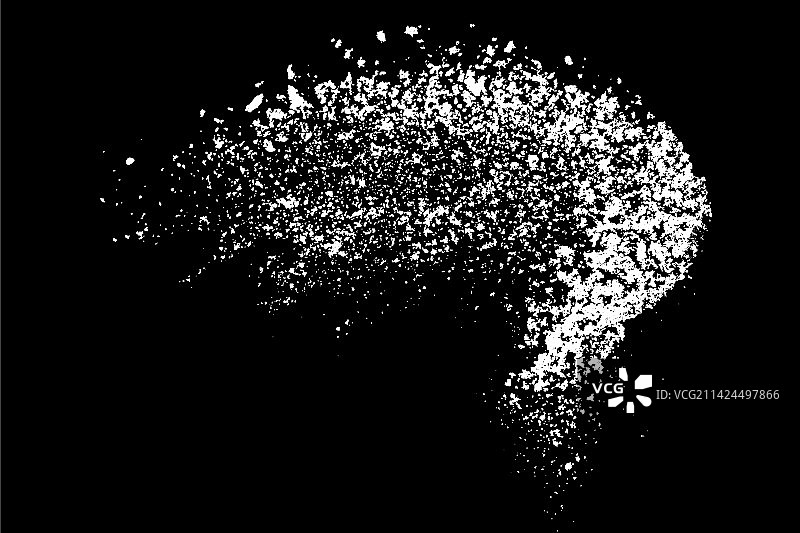 黑色背景上的白色水花飞溅图片素材