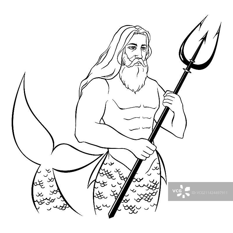 波塞冬/海王星——海洋淡水之王图片素材