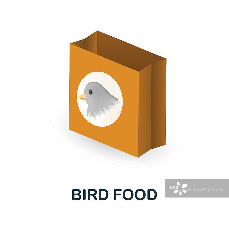 家庭宠物鸟食3D图标图片素材
