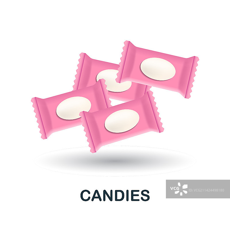 来自食品市场系列的3D糖果图标图片素材