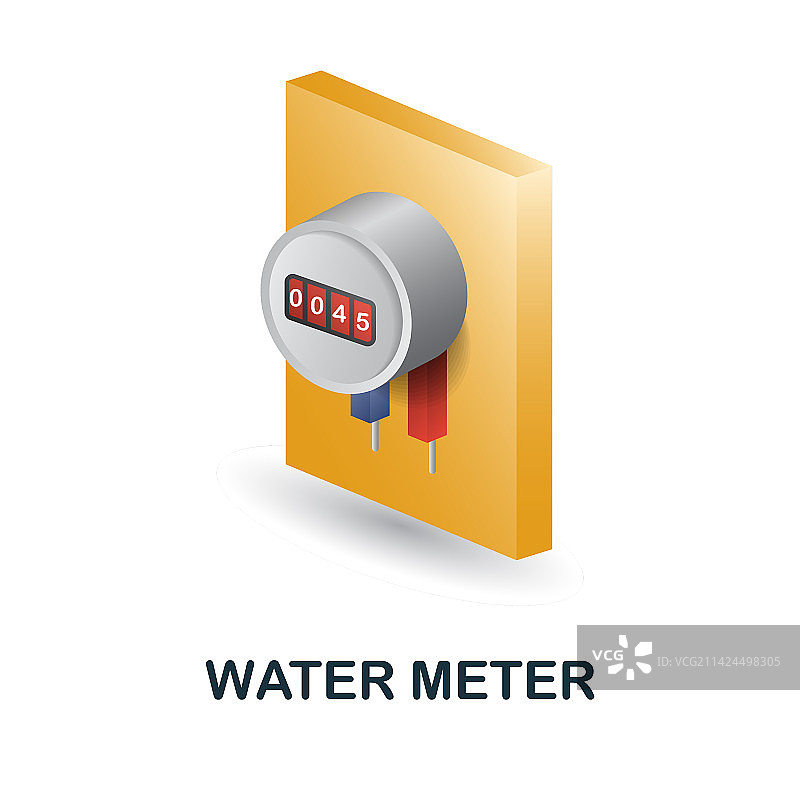 测量系列3D水表图标图片素材