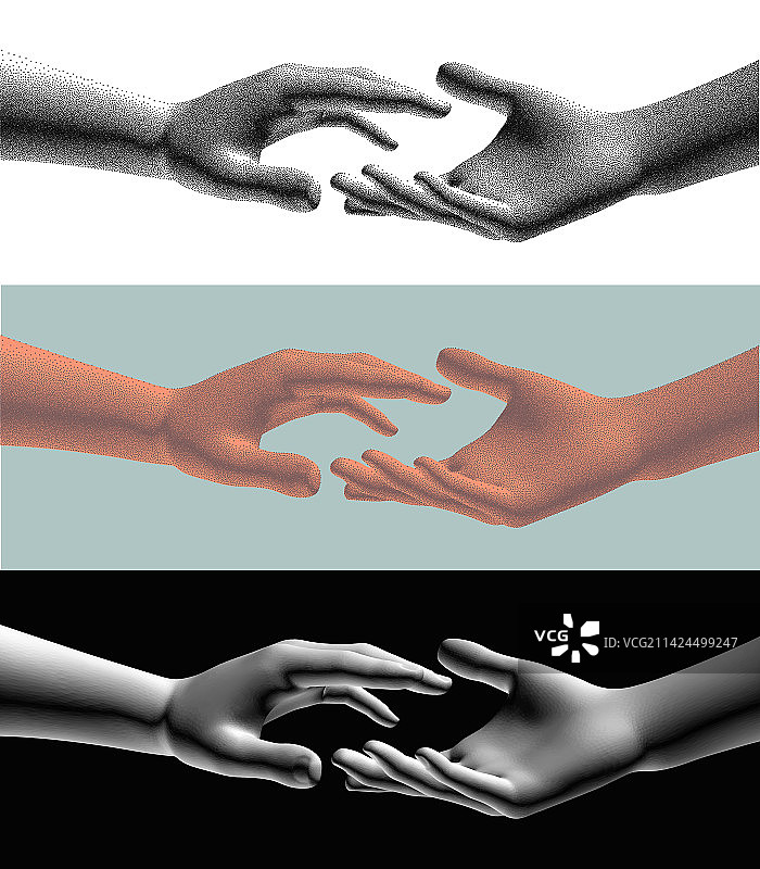 彼此伸出的双手图片素材