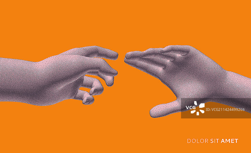 彼此伸出的双手图片素材