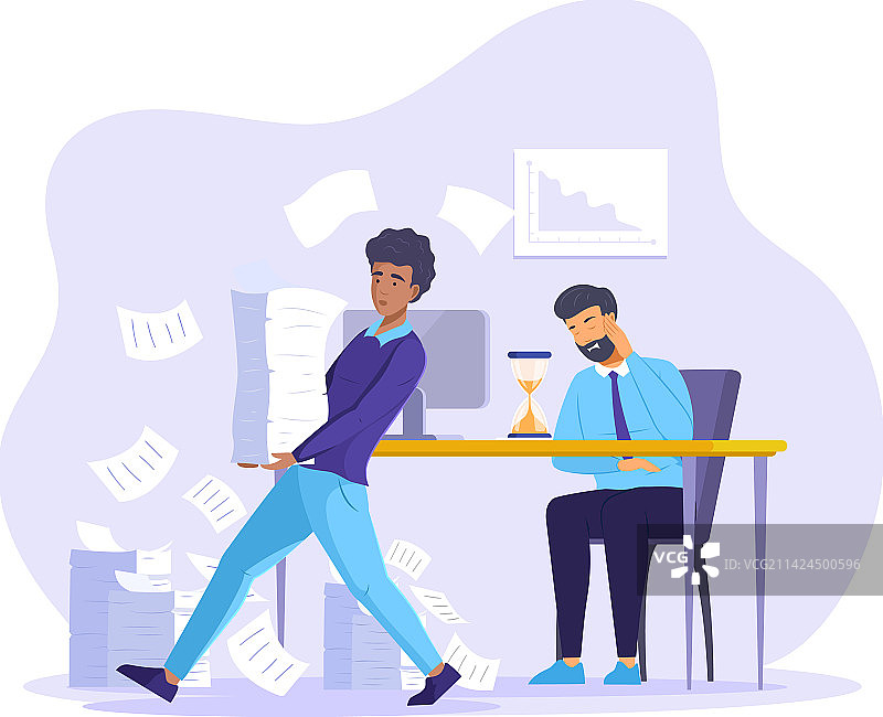 工作超负荷的办公室职员搬运物品图片素材