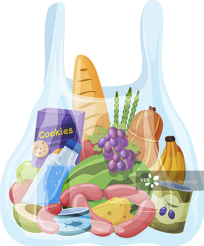 曲奇面包香蕉香肠水瓶图片素材