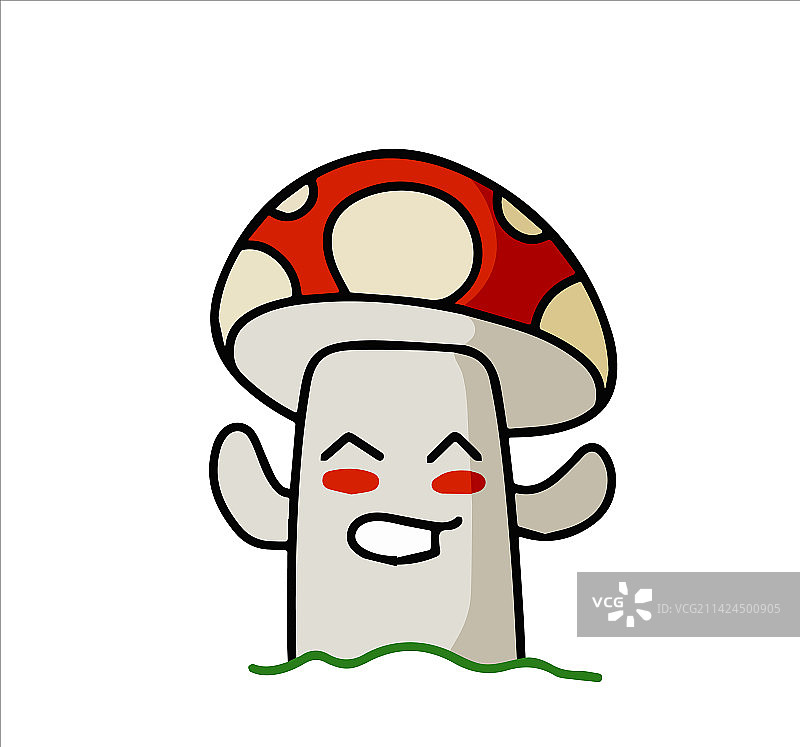 有趣的儿童画蘑菇角色图片素材