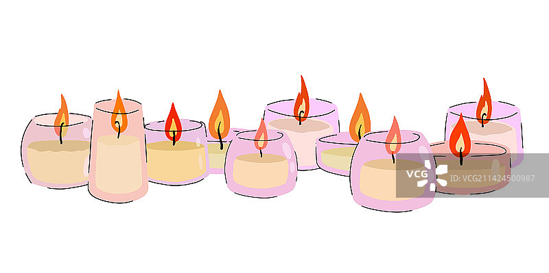 玻璃罐装浪漫香薰蜡烛图片素材