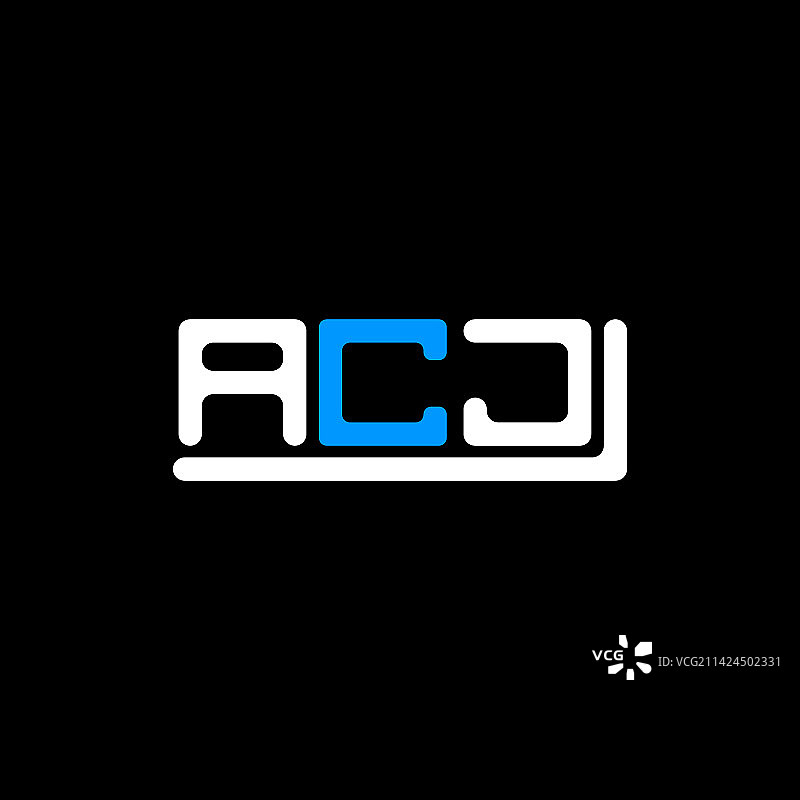 带有图形ACJ的ACJ字母logo创意设计图片素材