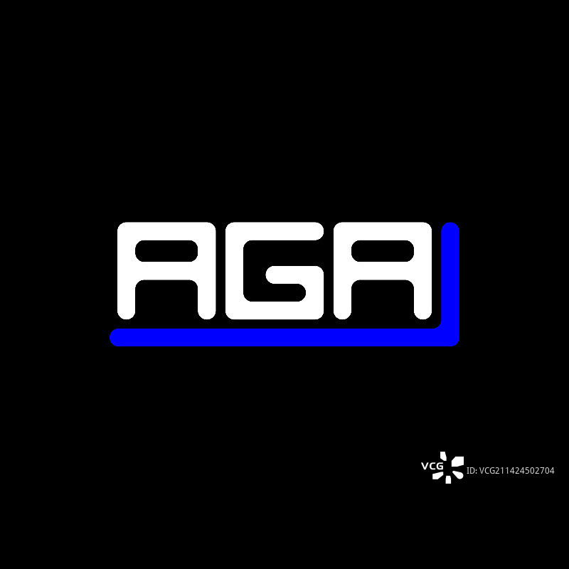 图形AGA创意设计的AGA字母Logo图片素材