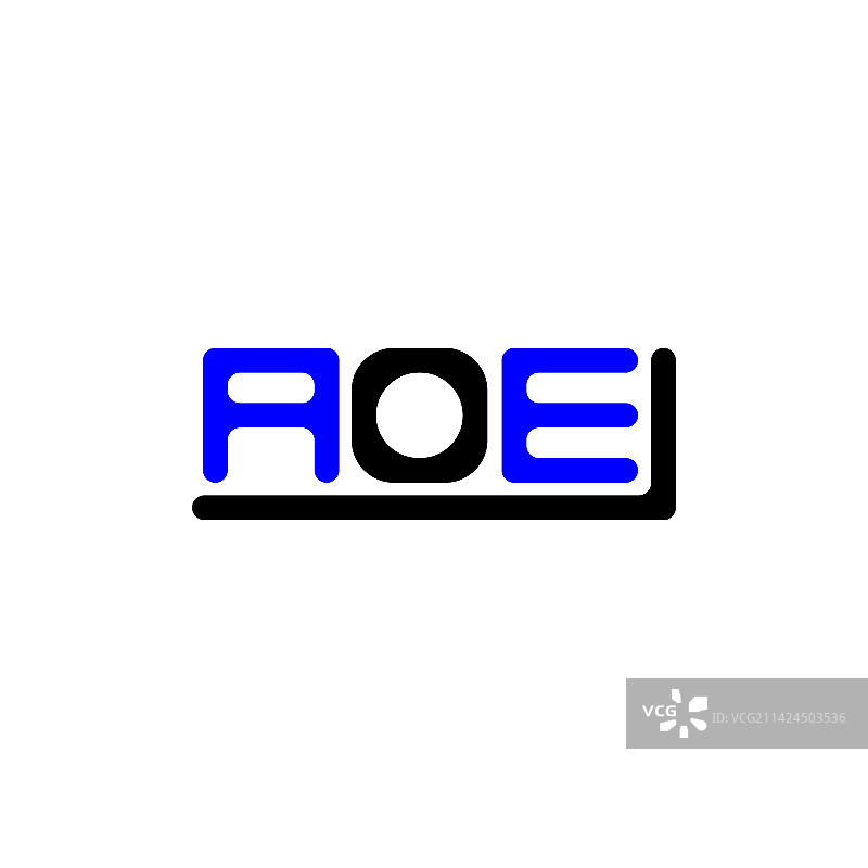 AOE字母Logo创意图形设计图片素材