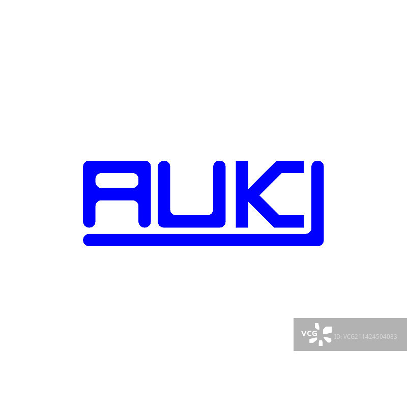 AUK字母创意图形标志设计图片素材