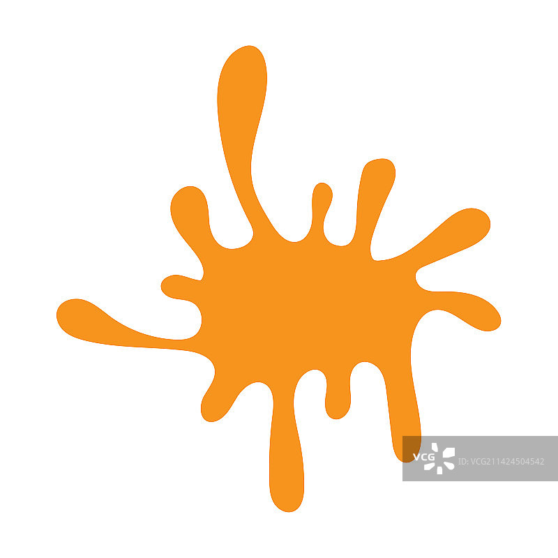 橙色墨水滴溅点液体图片素材