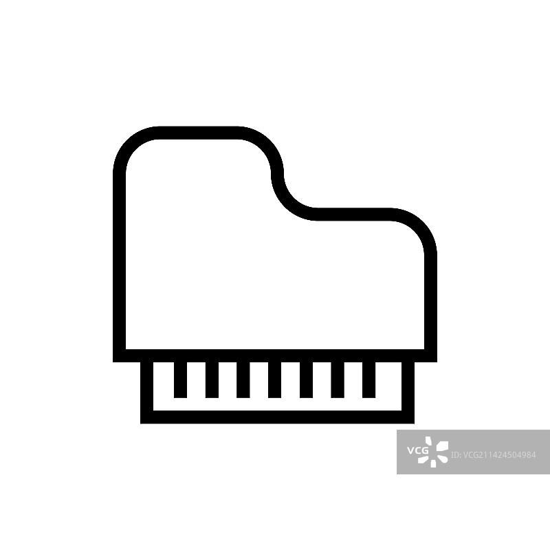 白色背景上的大钢琴图标线条图片素材