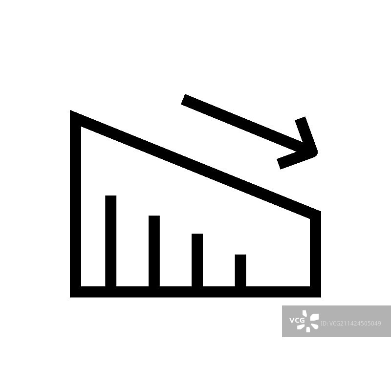 收入下降图标图片素材