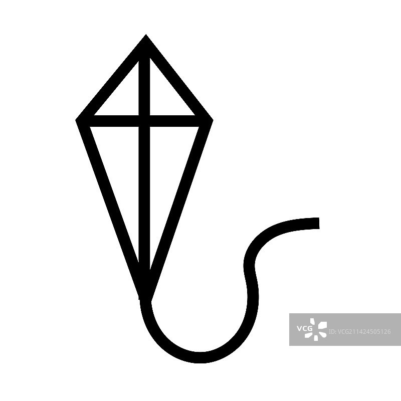 风筝线性图标图片素材