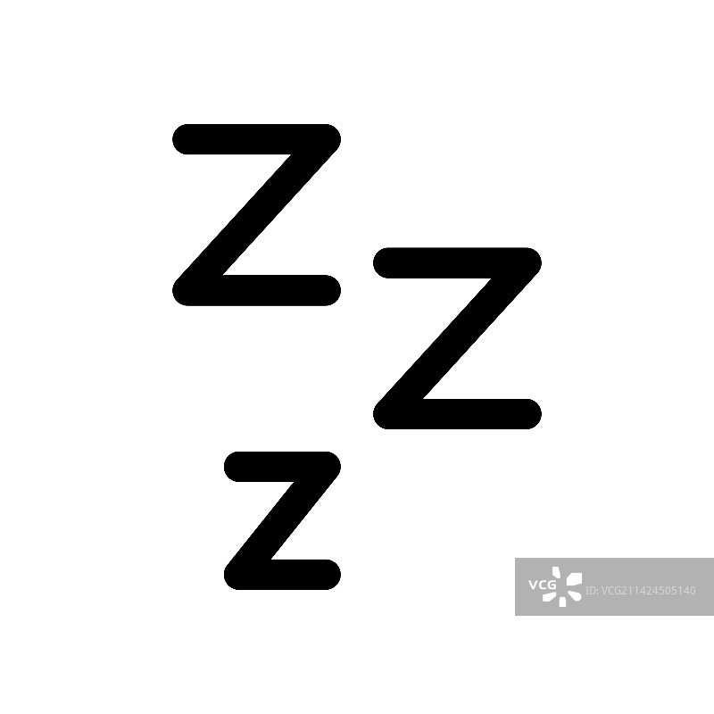 睡眠图标白底线条图片素材