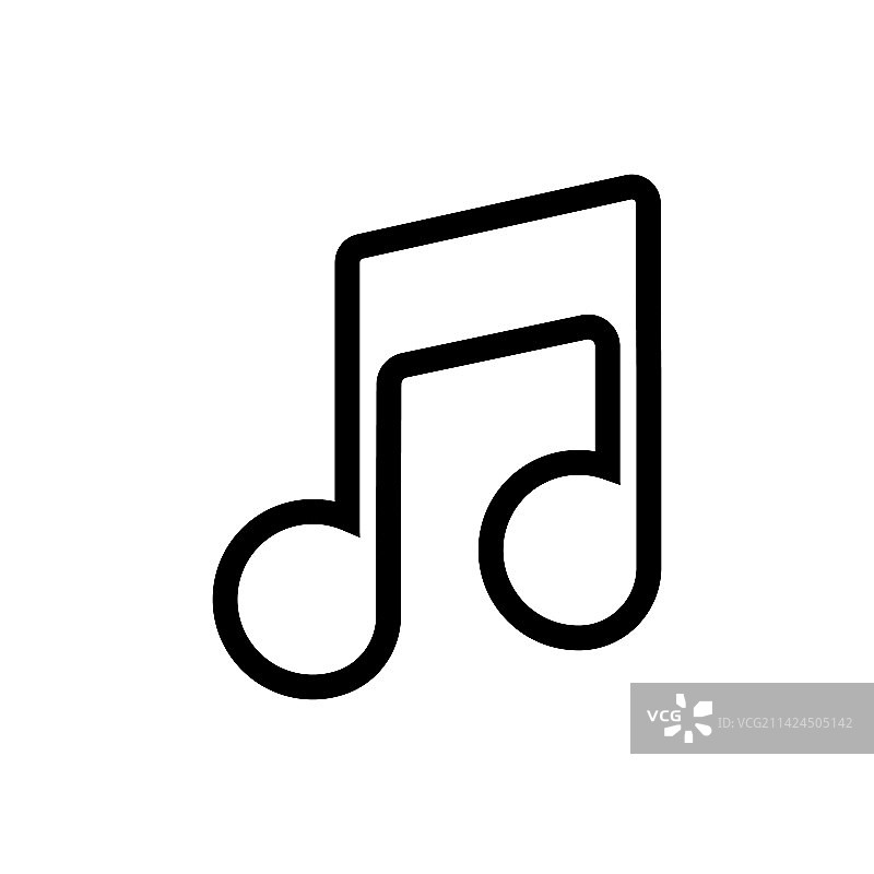 白色背景上的音乐线性图标图片素材