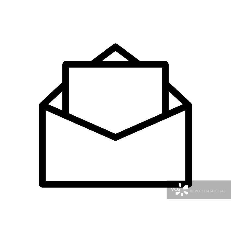 白色背景上的邮政信件图标图片素材