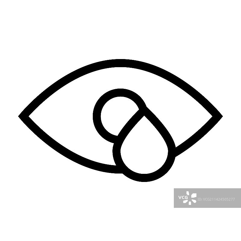 滴眼液图标（线条，白色背景）图片素材