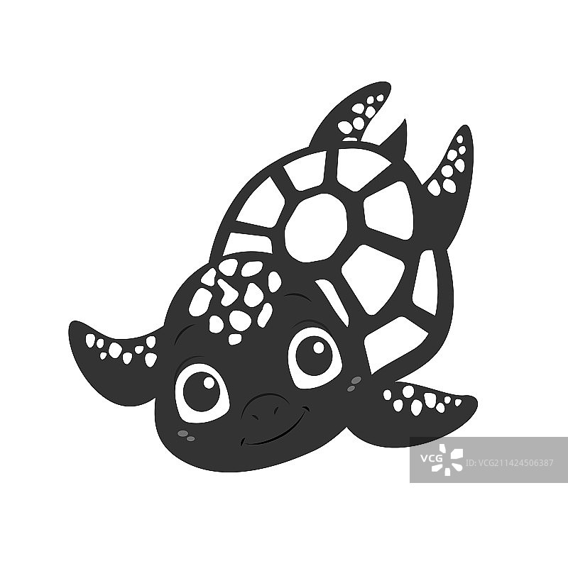 海龟黑色剪影图片素材