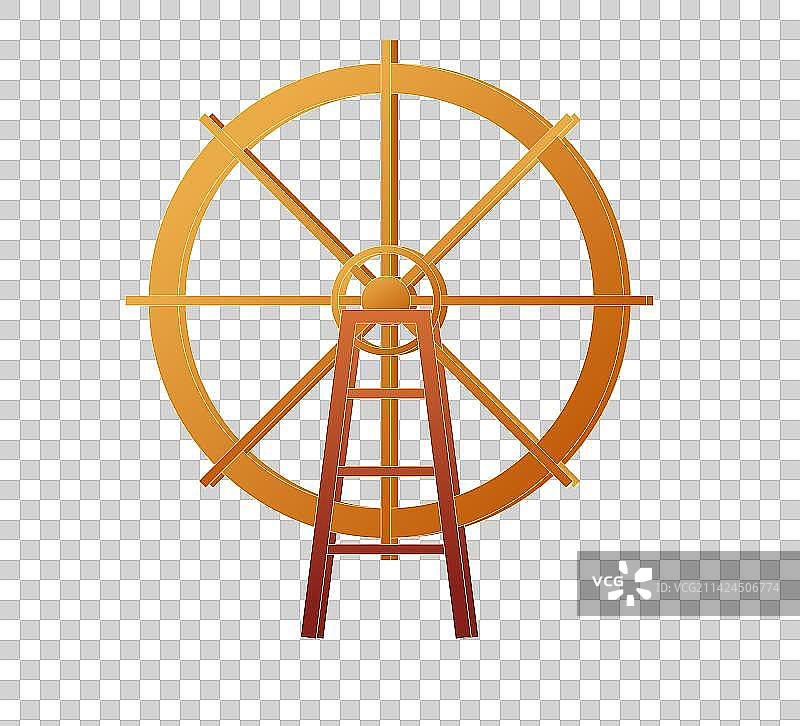 水车灌溉农用工具图片素材