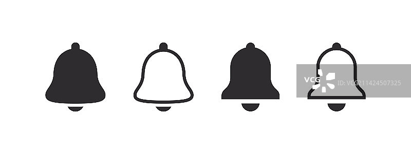 收件箱新消息通知铃铛报警符号图片素材