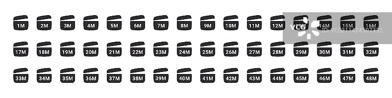 带盖子的圆形PAO标志，表示已过期图片素材