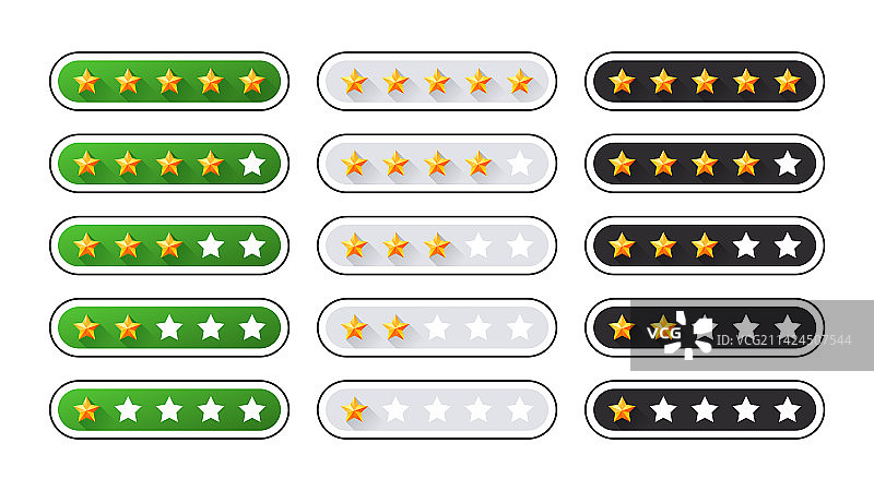 现代客户满意度五星评级图片素材