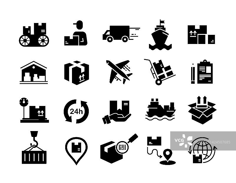 配送图标集图片素材