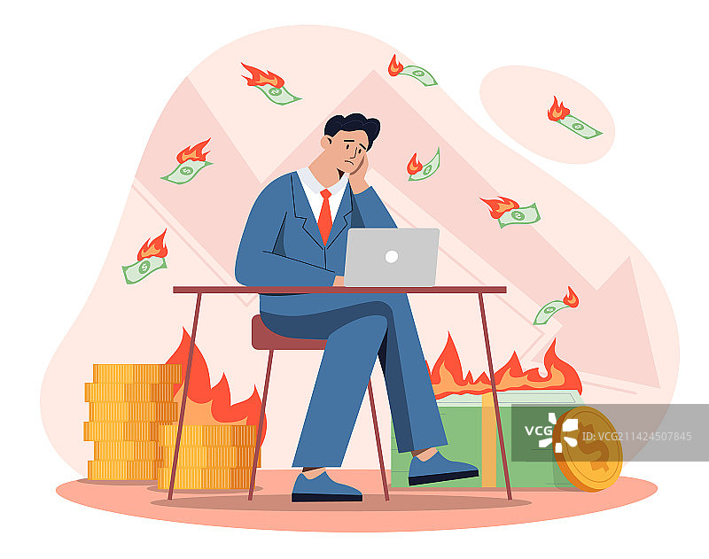 破产的概念图片素材