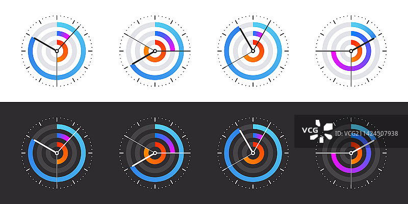 智能手表表面表盘空白时钟指针图片素材