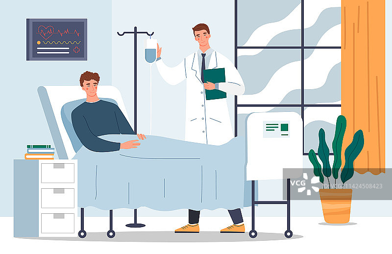 医生拜访病人图片素材