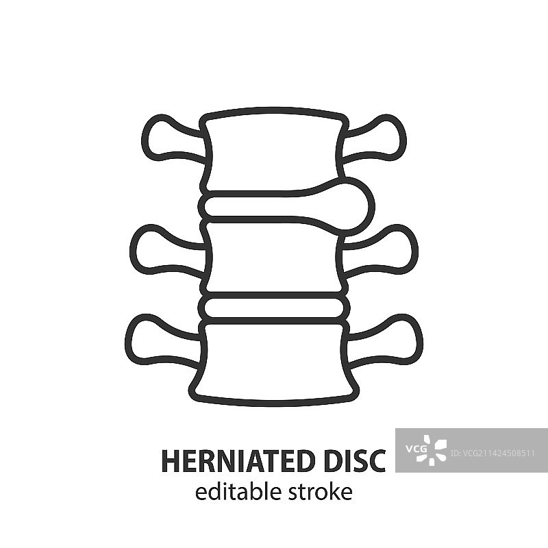 椎间盘突出线条图标图片素材