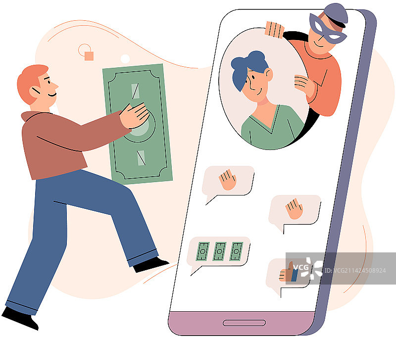 黑客身份盗窃网络欺诈概念图片素材