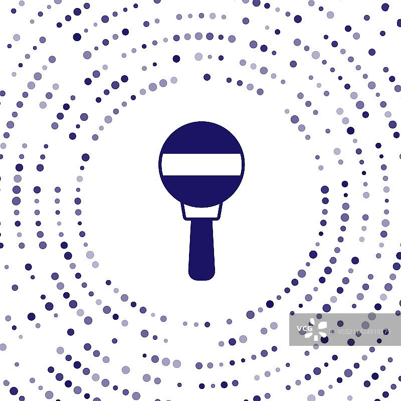 白色背景上的蓝色拨浪鼓婴儿玩具图标图片素材