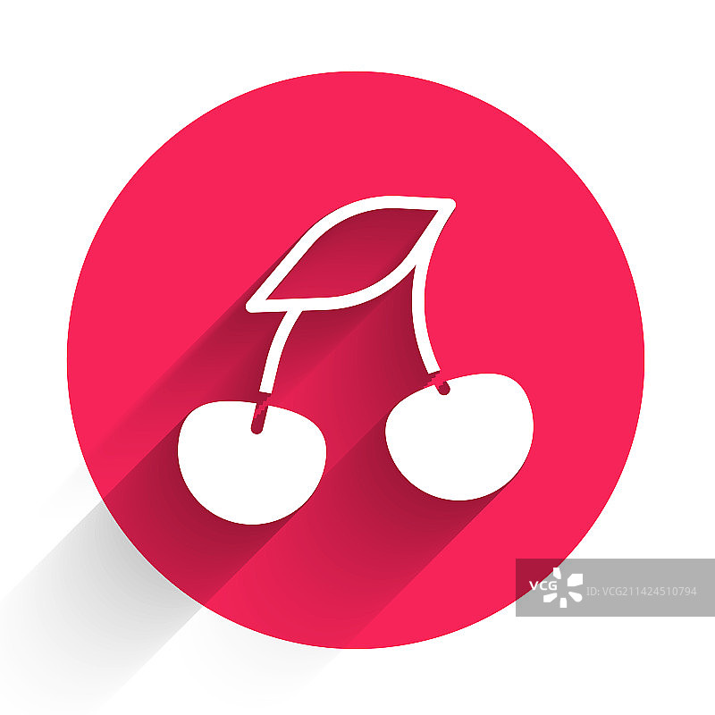 带阴影的白色夏季新鲜浆果图标图片素材