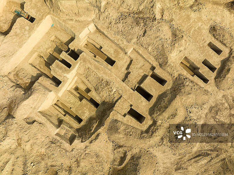 郑州玉门古渡遗迹发掘图片素材