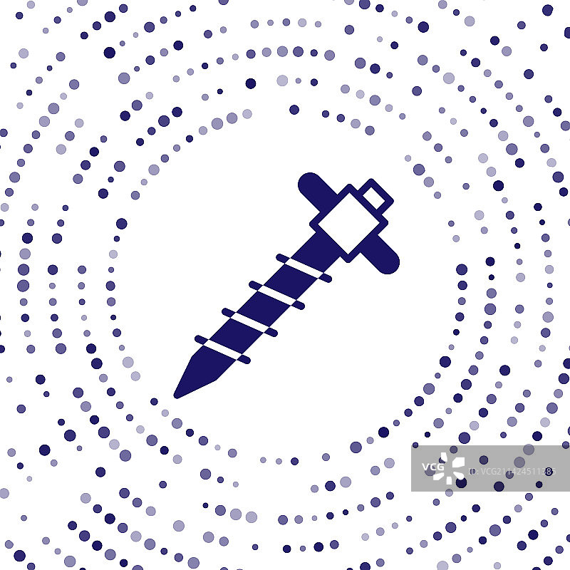 蓝色建筑用手提式破碎机图标图片素材