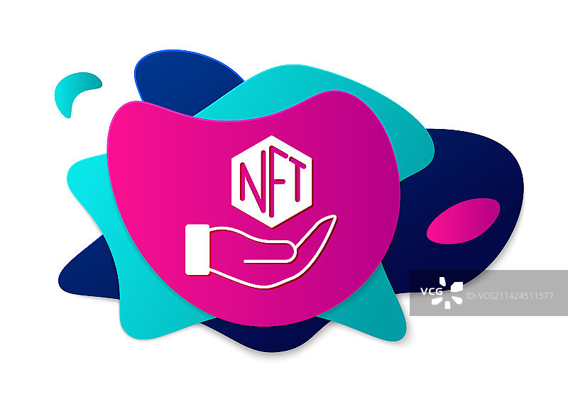 NFT数字加密艺术彩色图标图片素材