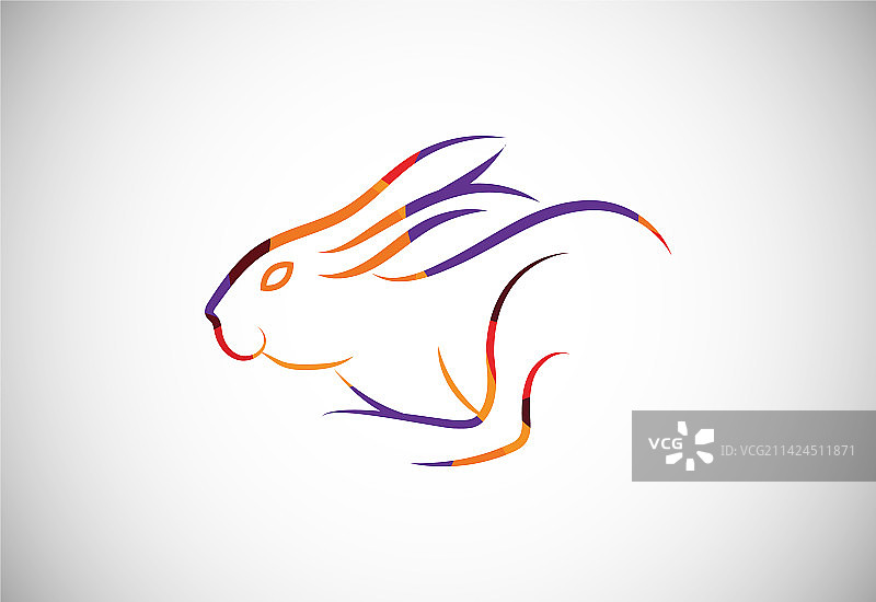 低多边形兔子图标Logo设计图片素材