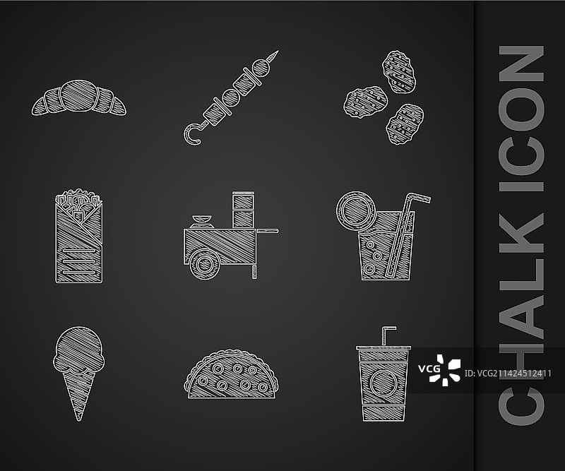 快餐车玉米卷饼设定图片素材